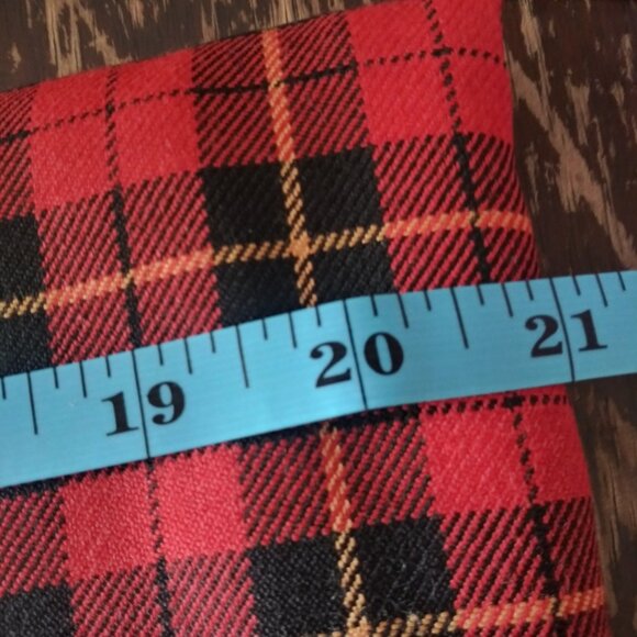Vintage Michele Red Black & Yellow Plaid Mid Skirt Women's Size 10 - Picture 3 of 8
